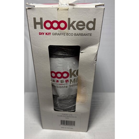 Crochet Kit Giraffe Ziggy GRAY Amigurumi Hoooked DIY Craft Eco Barbante Yarn - Picture 3 of 5